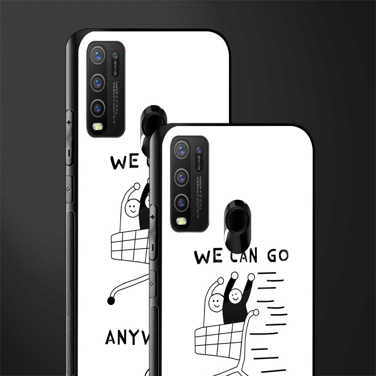 we can go anywhere glass case for vivo y50 image-2