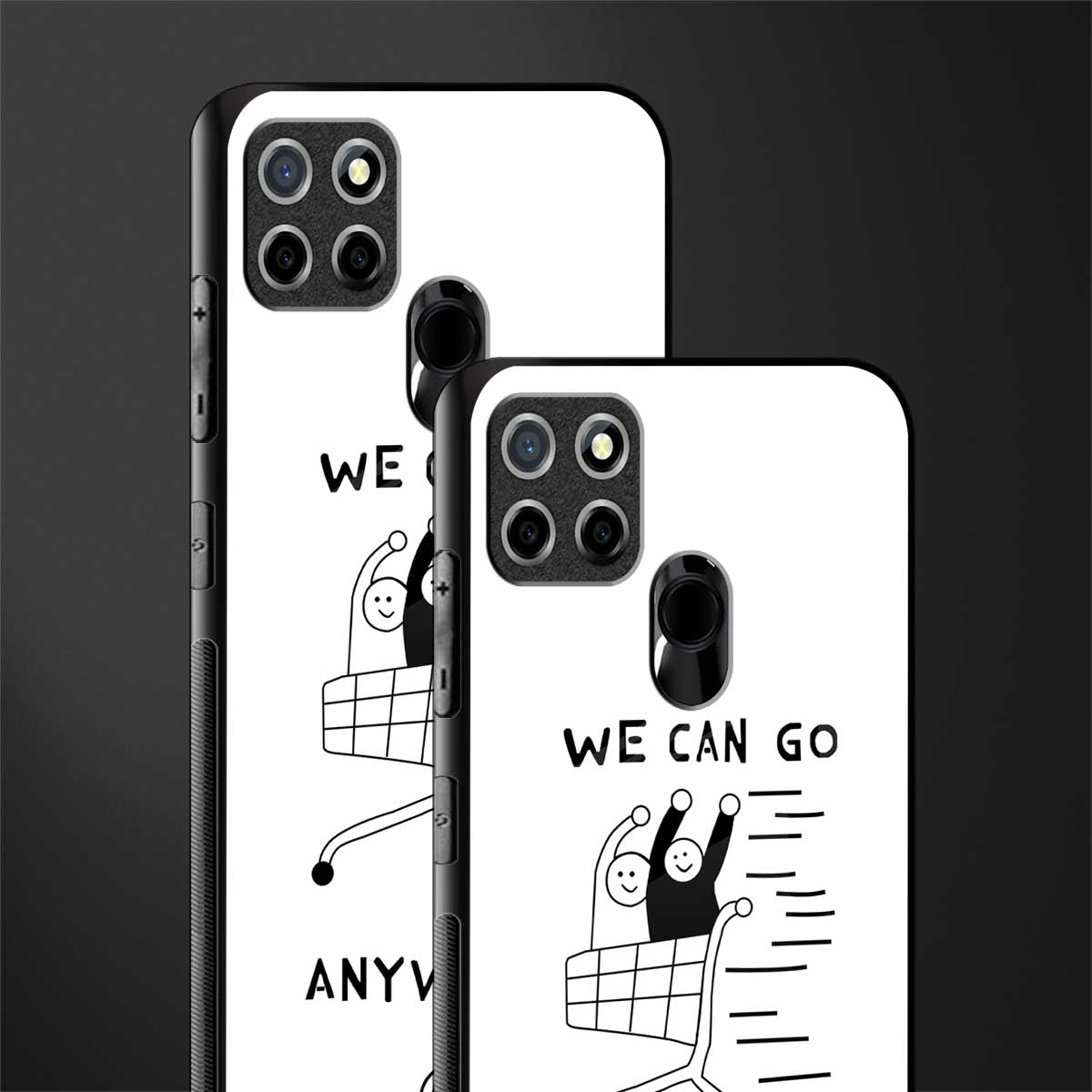 we can go anywhere glass case for realme narzo 30a image-2