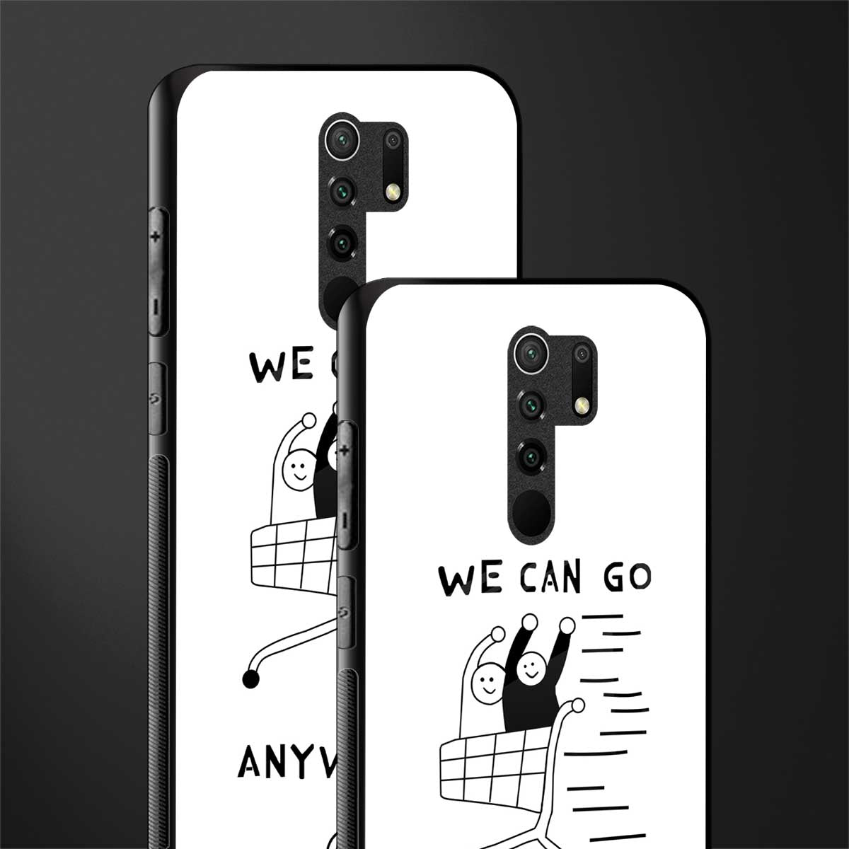 we can go anywhere glass case for poco m2 image-2
