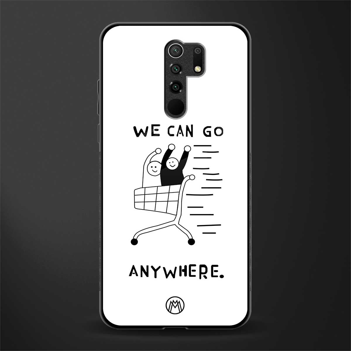 we can go anywhere glass case for poco m2 image
