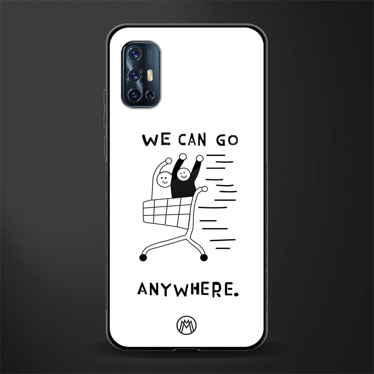 we can go anywhere glass case for vivo v17 image