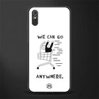 we can go anywhere glass case for redmi 9i image