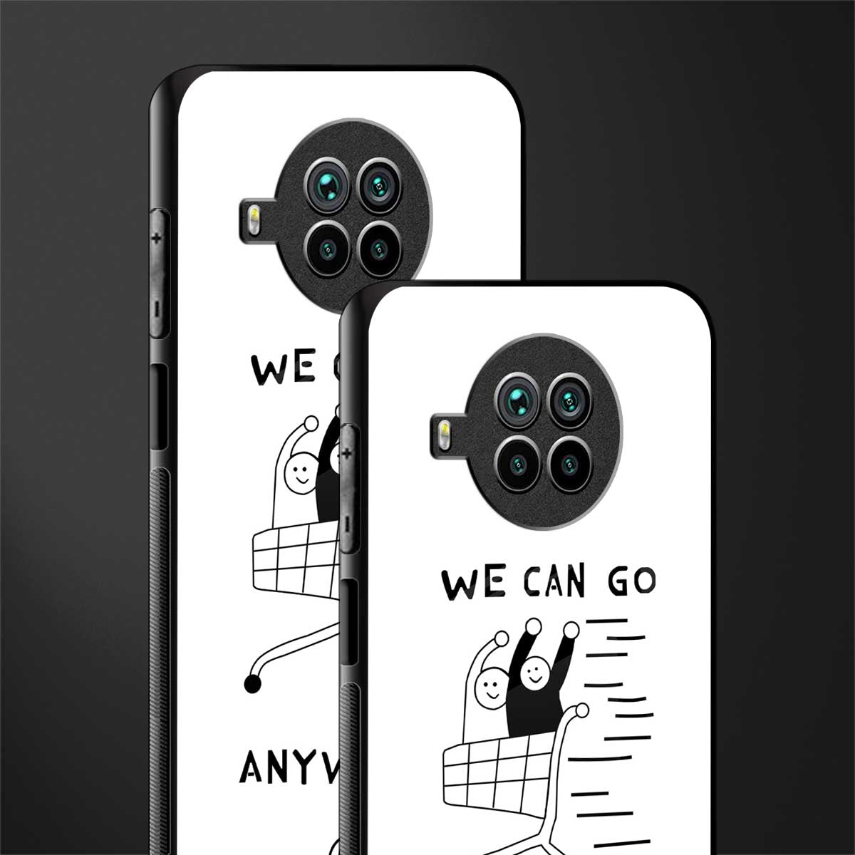 we can go anywhere glass case for mi 10i image-2
