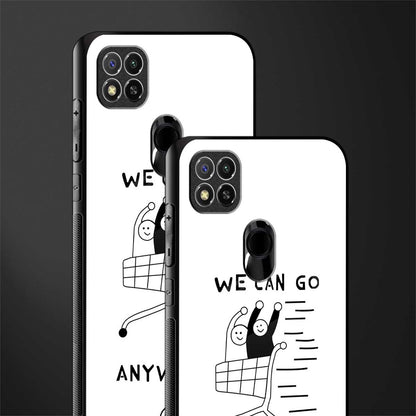 we can go anywhere glass case for redmi 9 image-2