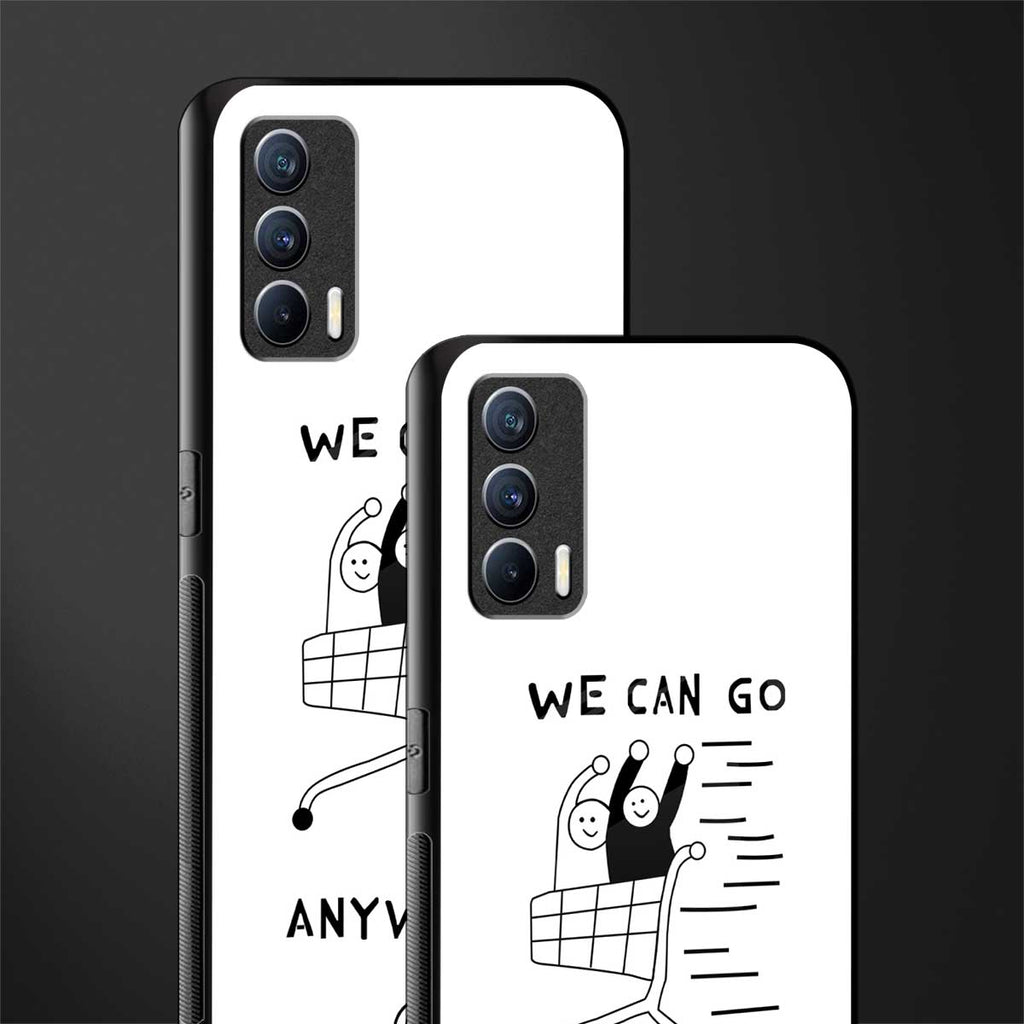 we can go anywhere glass case for realme x7 image-2
