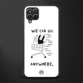 we can go anywhere glass case for samsung galaxy a12 image