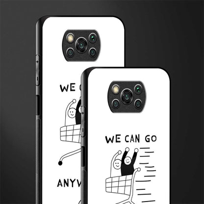 we can go anywhere glass case for poco x3 image-2