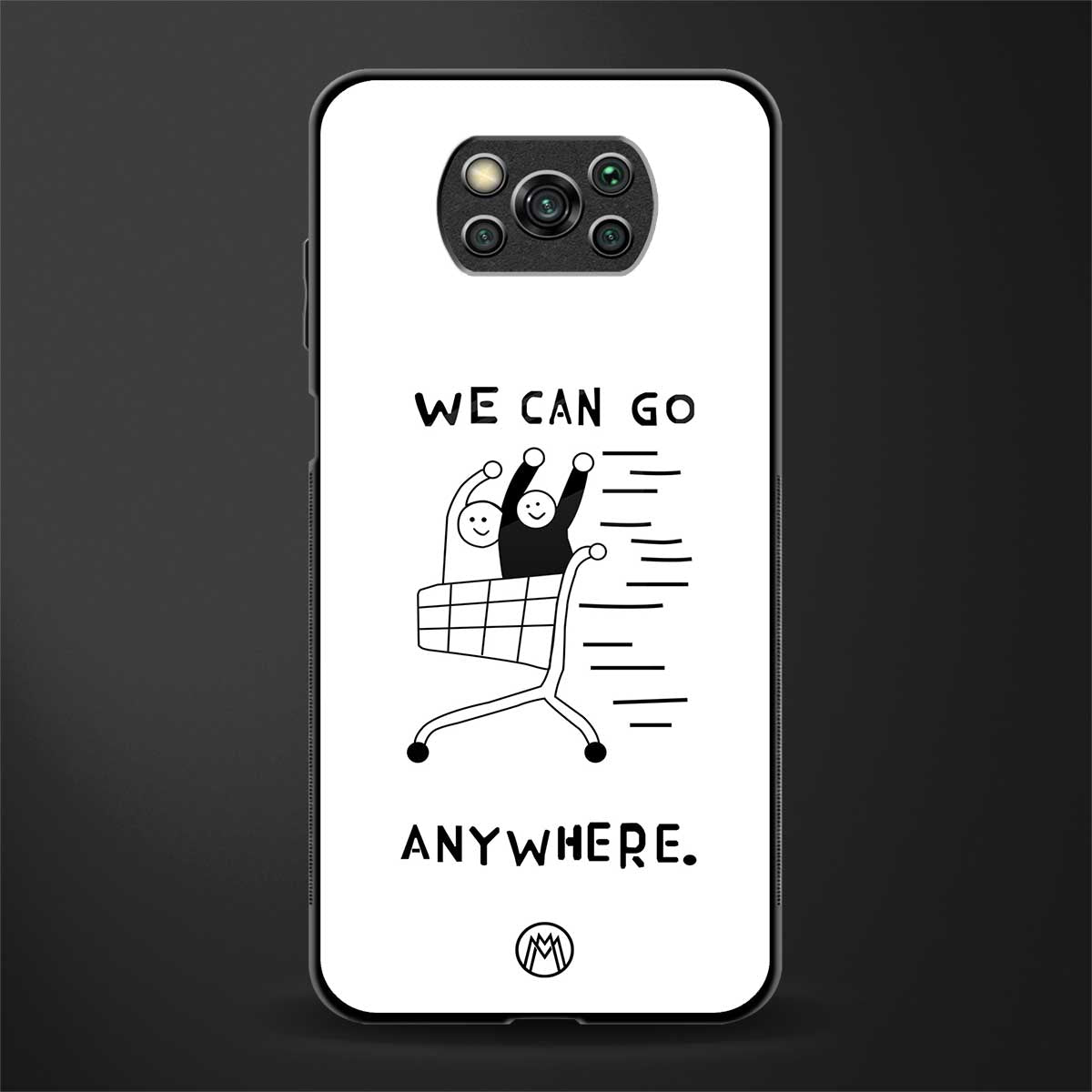 we can go anywhere glass case for poco x3 image