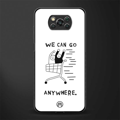 we can go anywhere glass case for poco x3 image