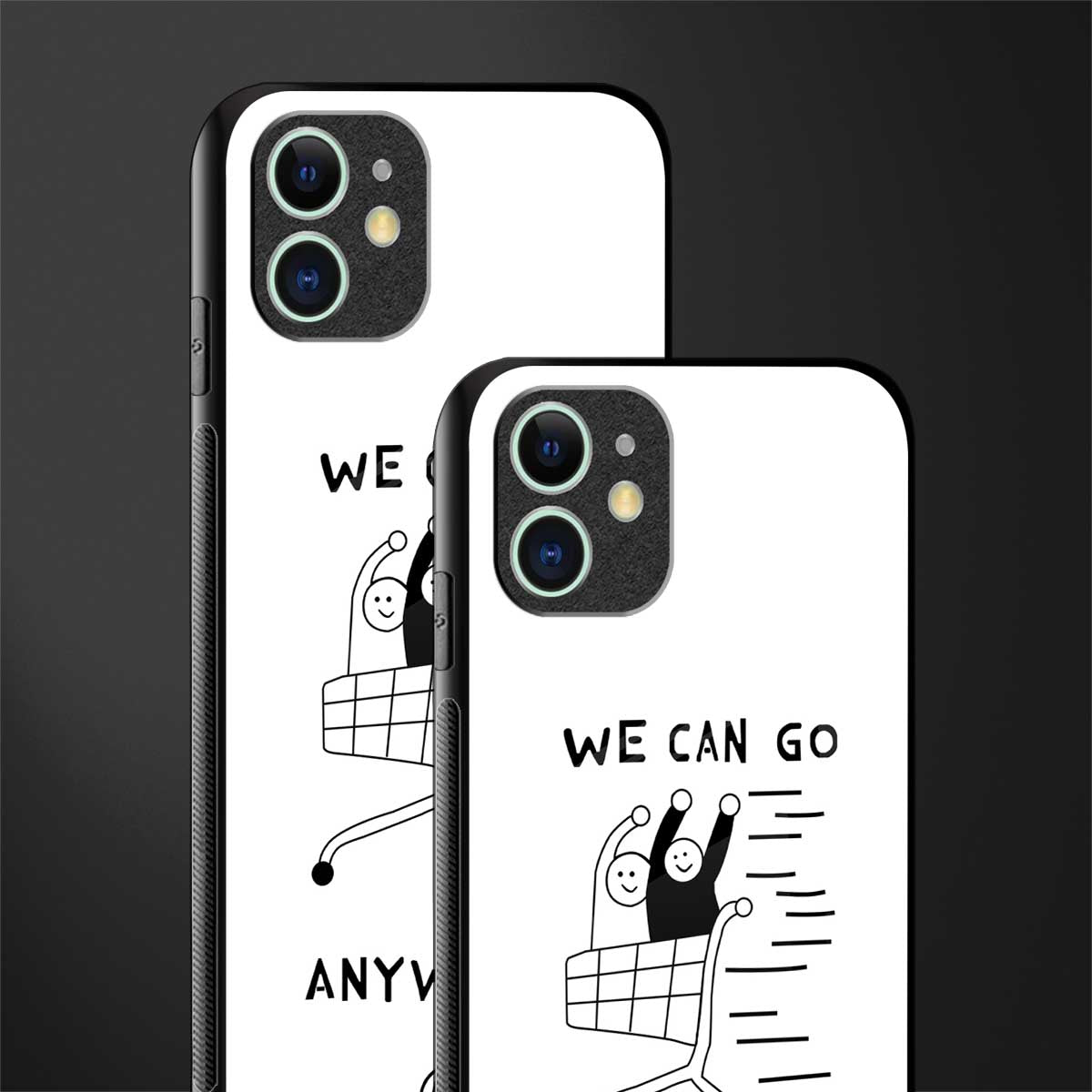 we can go anywhere glass case for iphone 12 mini image-2