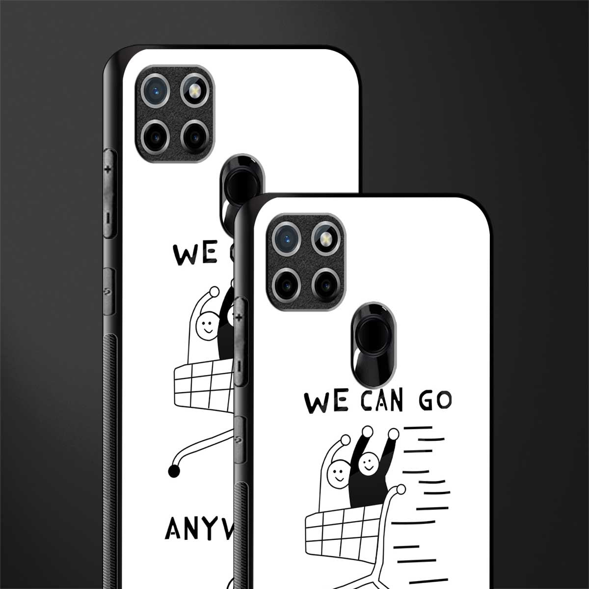 we can go anywhere glass case for realme c21 image-2