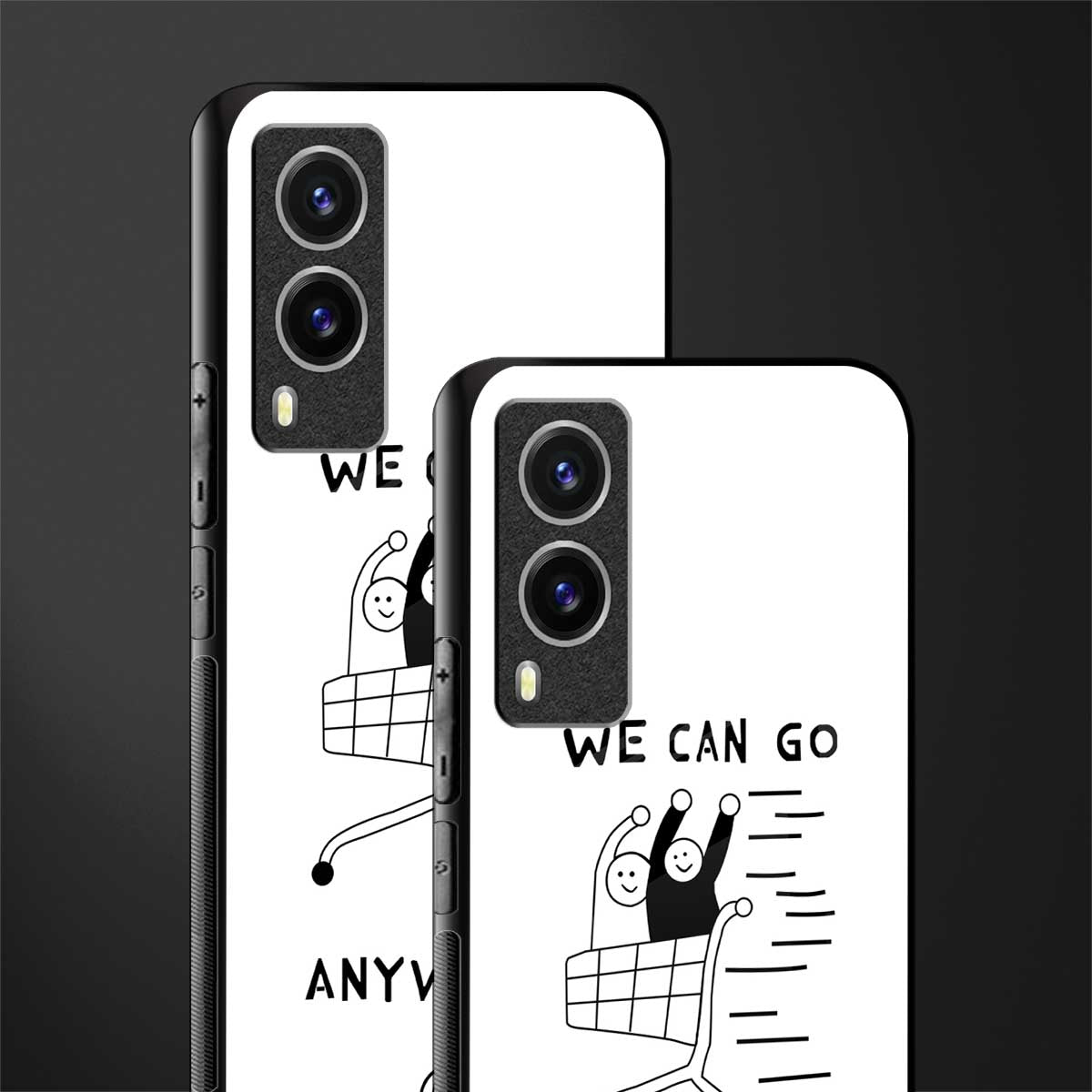 we can go anywhere glass case for vivo v21e 5g image-2