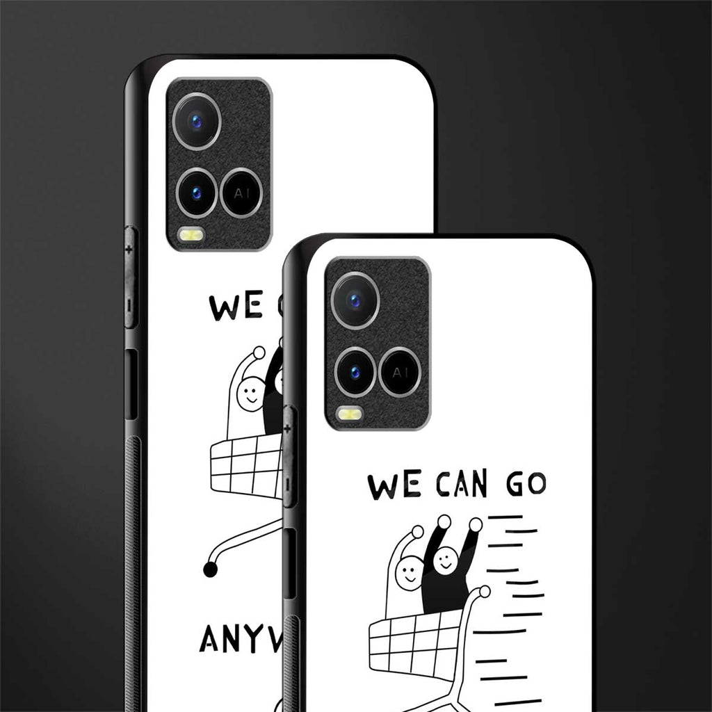 we can go anywhere glass case for vivo y21s image-2