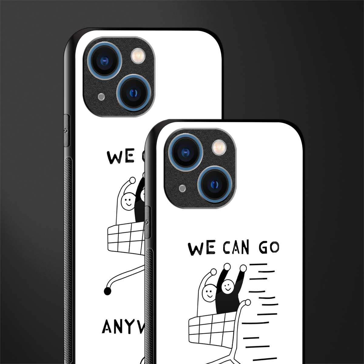 we can go anywhere glass case for iphone 13 mini image-2