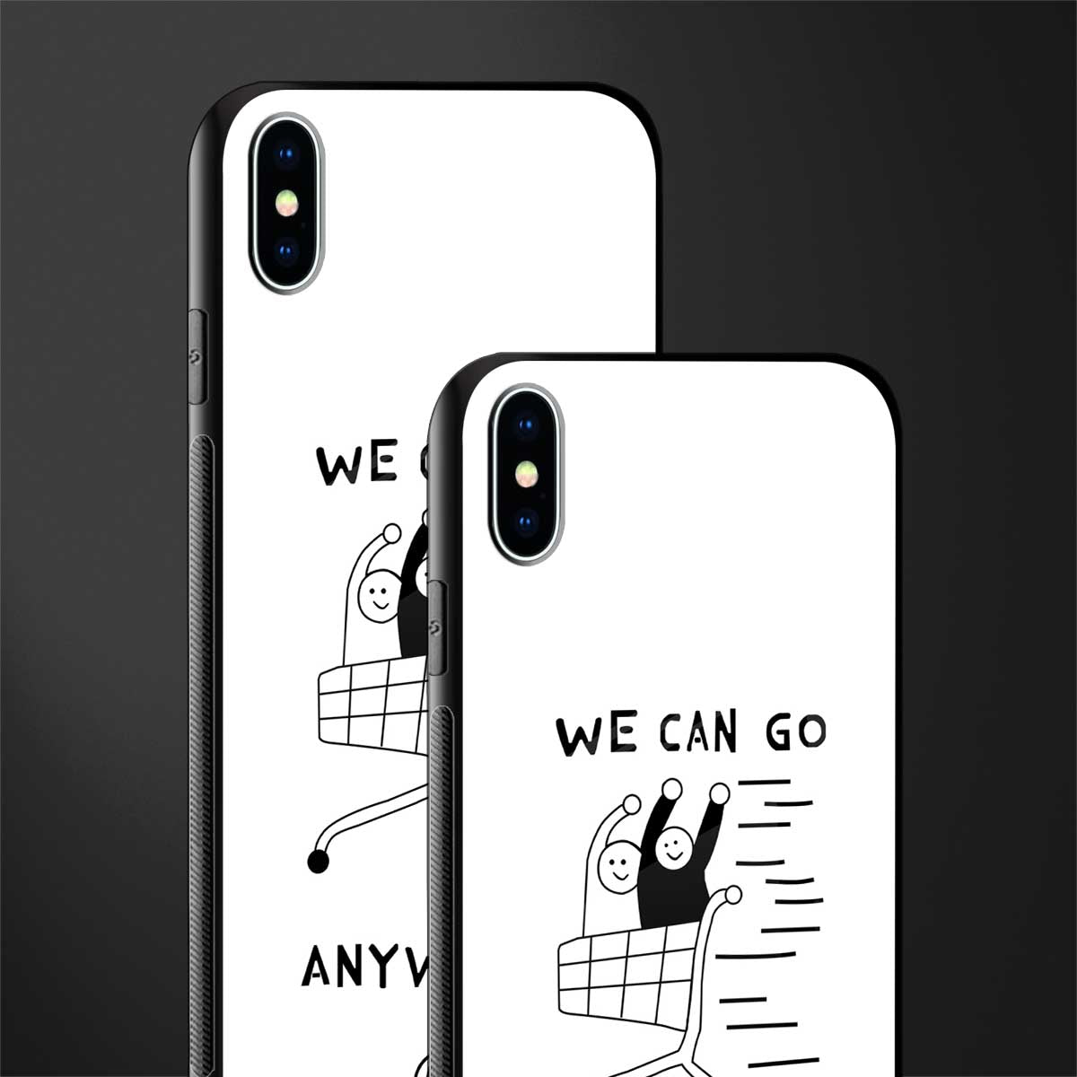 we can go anywhere glass case for iphone xs max image-2