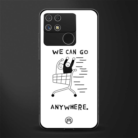 we can go anywhere back phone cover | glass case for realme narzo 50a