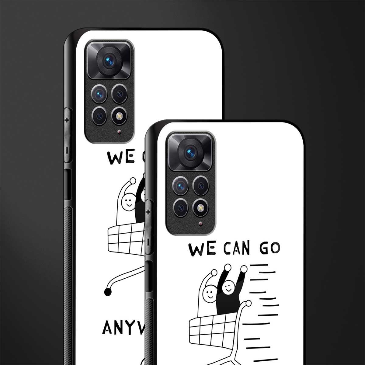 we can go anywhere back phone cover | glass case for redmi note 11 pro plus 4g/5g