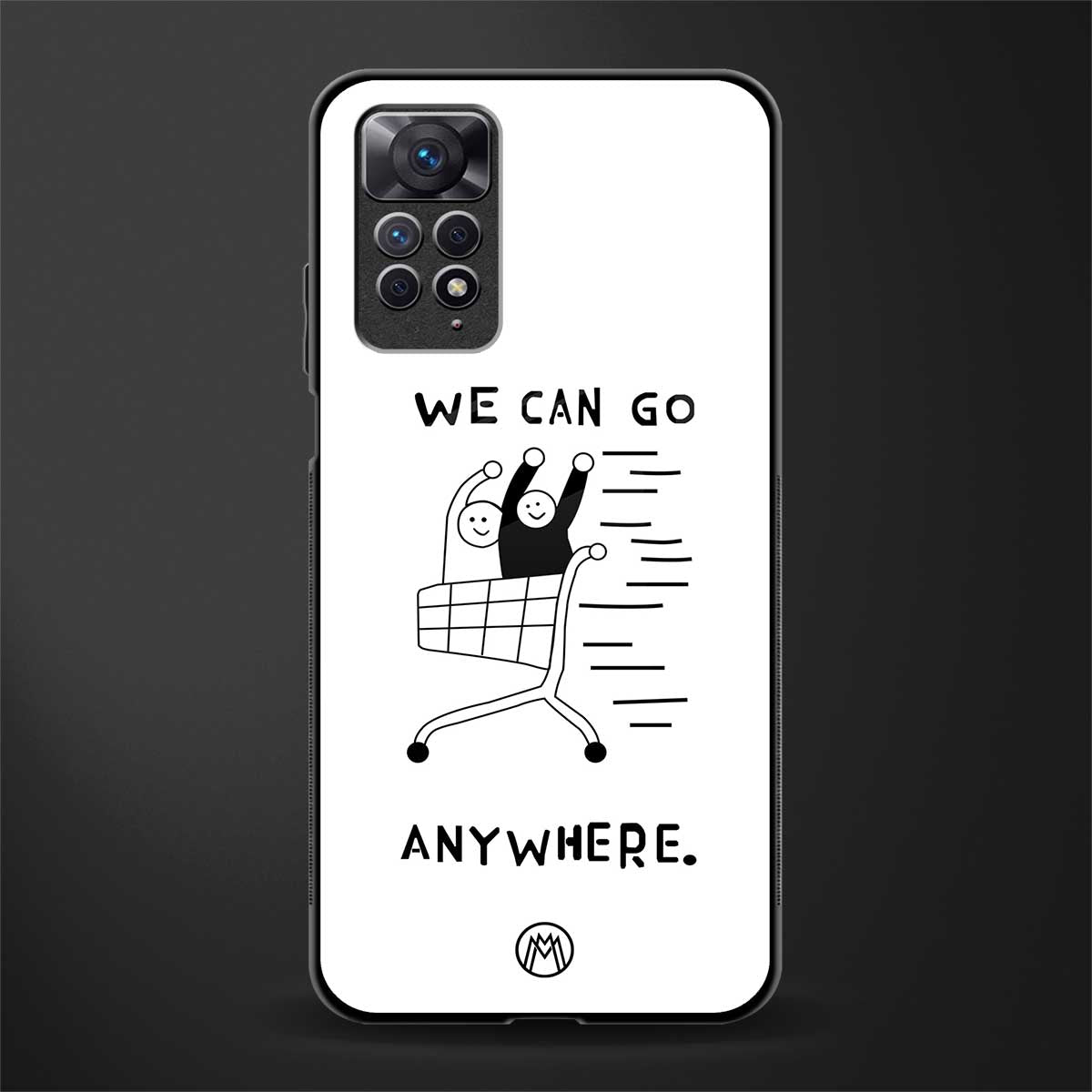 we can go anywhere back phone cover | glass case for redmi note 11 pro plus 4g/5g