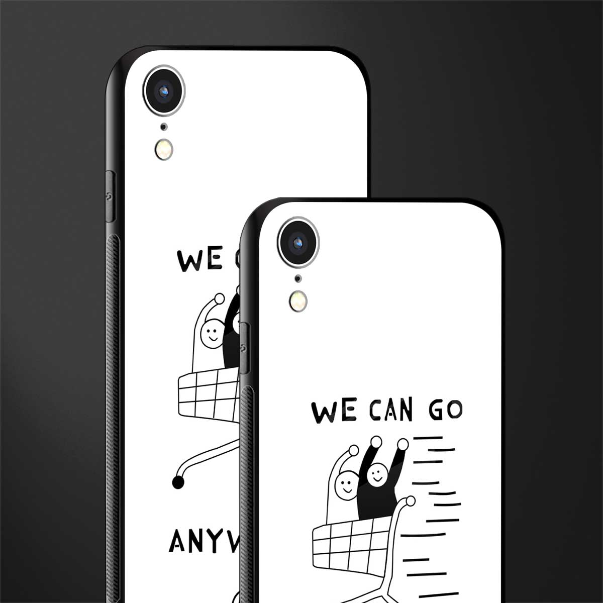 we can go anywhere glass case for iphone xr image-2