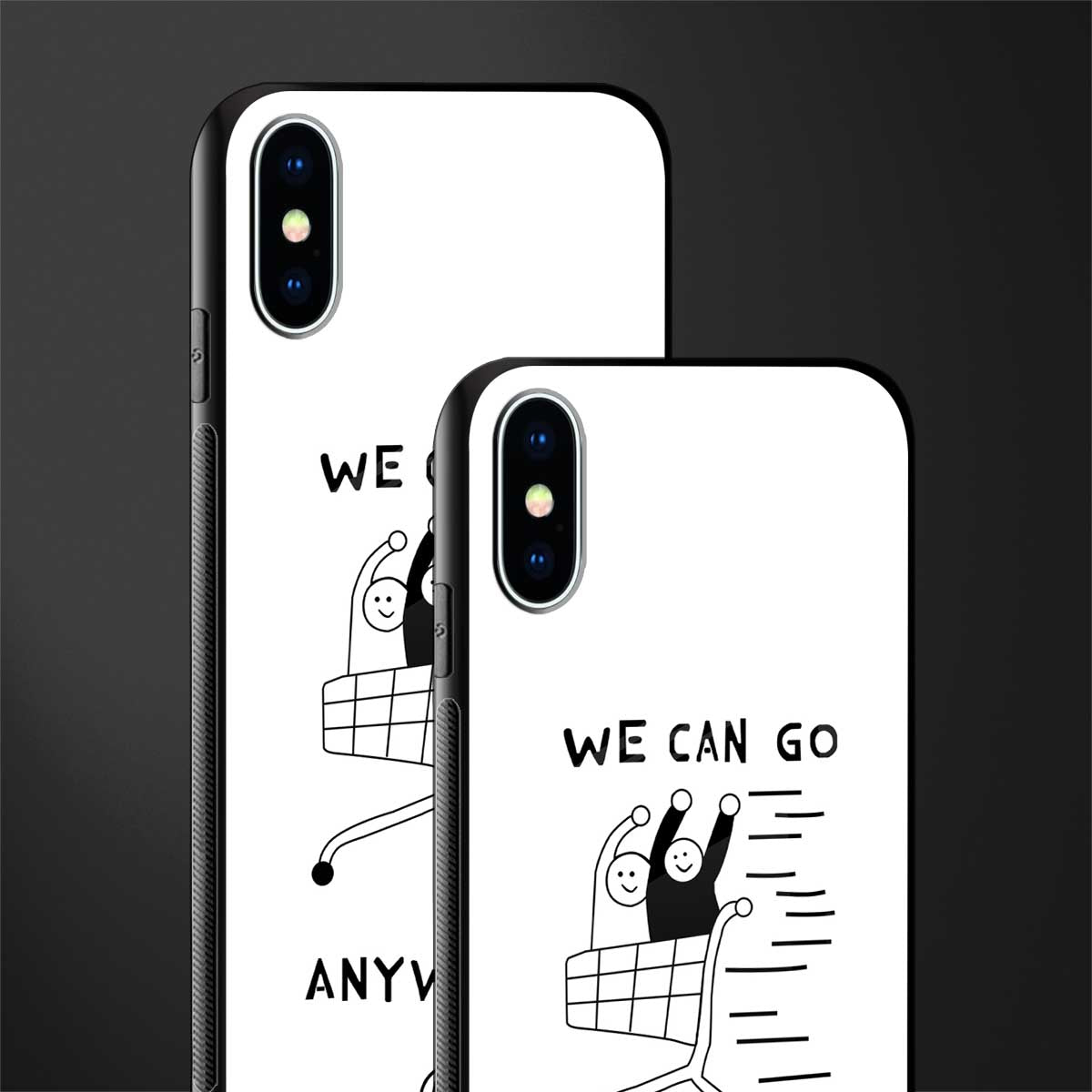 we can go anywhere glass case for iphone xs image-2