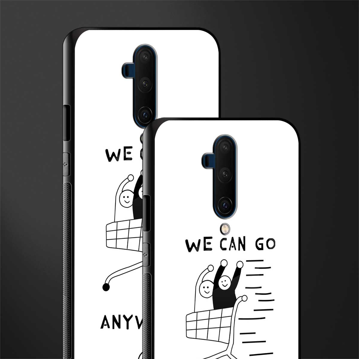 we can go anywhere glass case for oneplus 7t pro image-2