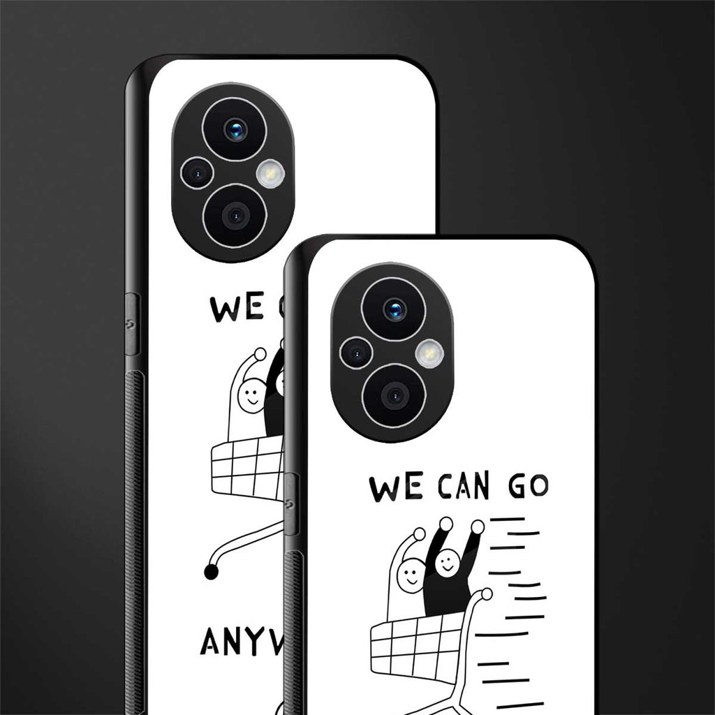 we can go anywhere back phone cover | glass case for oppo f21 pro 5g