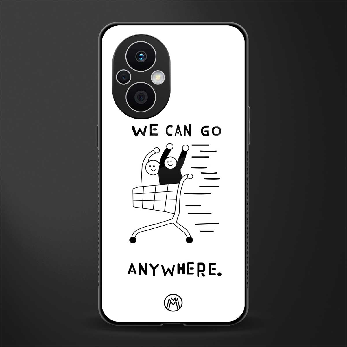 we can go anywhere back phone cover | glass case for oppo f21 pro 5g