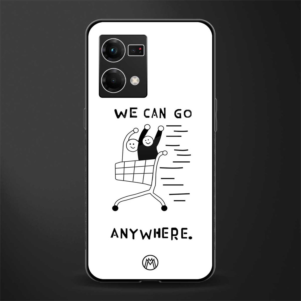 we can go anywhere back phone cover | glass case for oppo f21 pro 4g