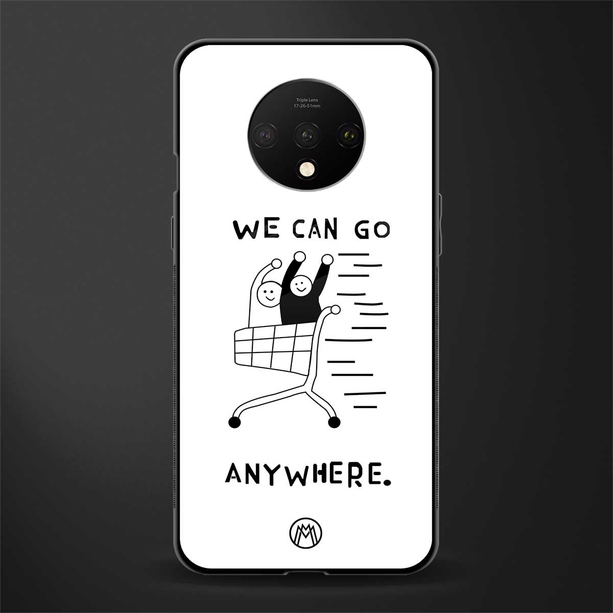 we can go anywhere glass case for oneplus 7t image