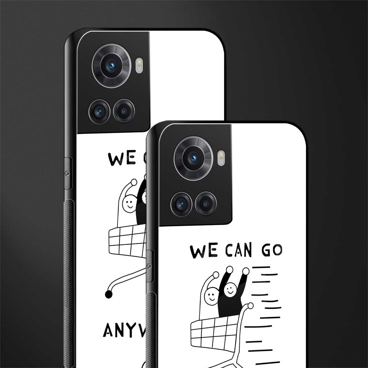 we can go anywhere back phone cover | glass case for oneplus 10r 5g