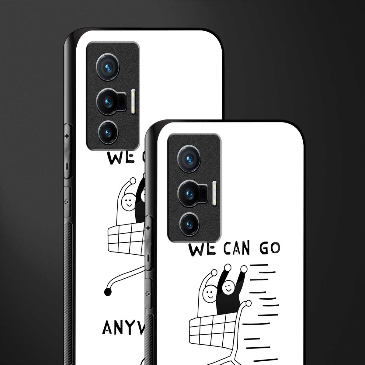 we can go anywhere glass case for vivo x70 image-2