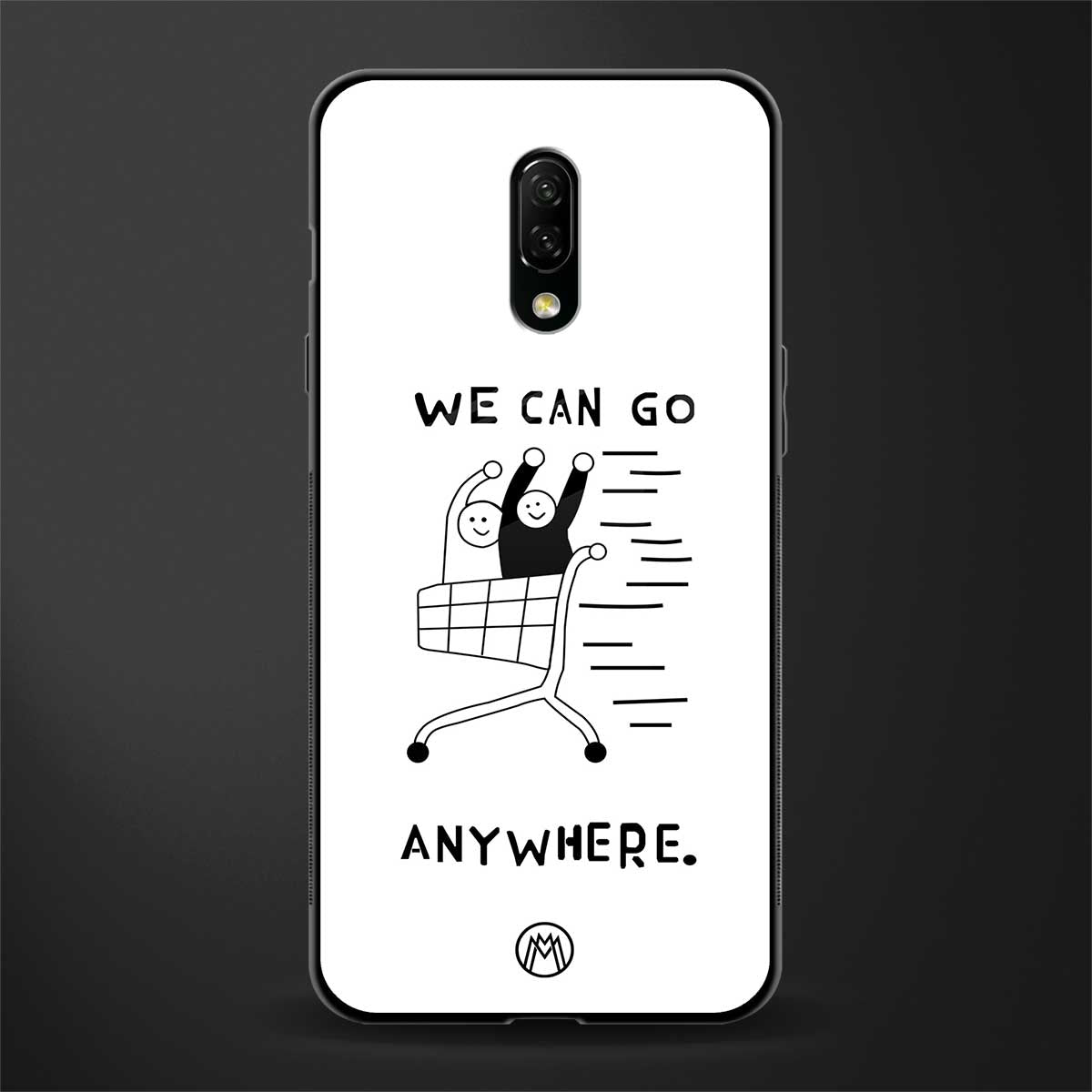 we can go anywhere glass case for oneplus 7 image
