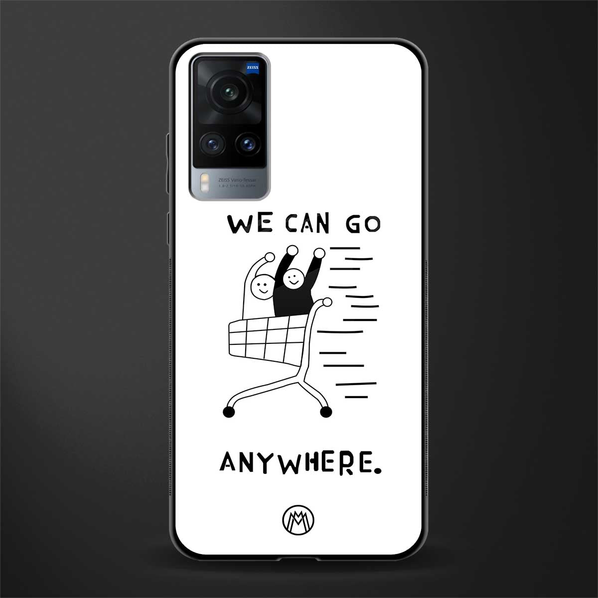 we can go anywhere glass case for vivo x60 image