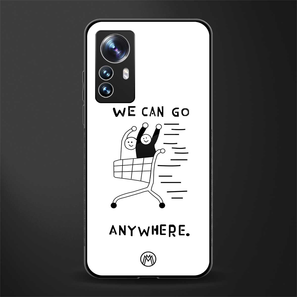 we can go anywhere back phone cover | glass case for xiaomi 12 pro