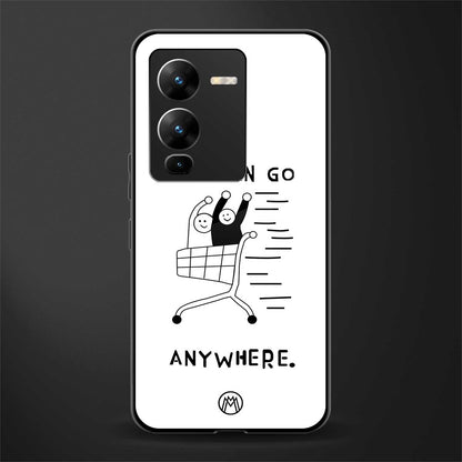 we can go anywhere back phone cover | glass case for vivo v25 pro 5g