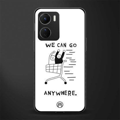 we can go anywhere back phone cover | glass case for vivo y16