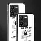 we can go anywhere back phone cover | glass case for vivo y35 4g