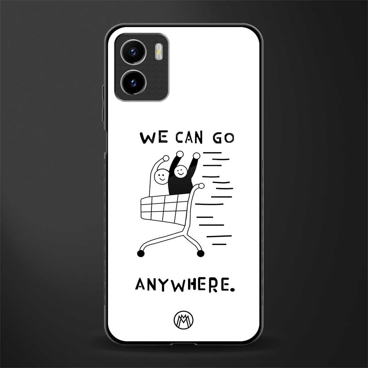we can go anywhere back phone cover | glass case for vivo y72