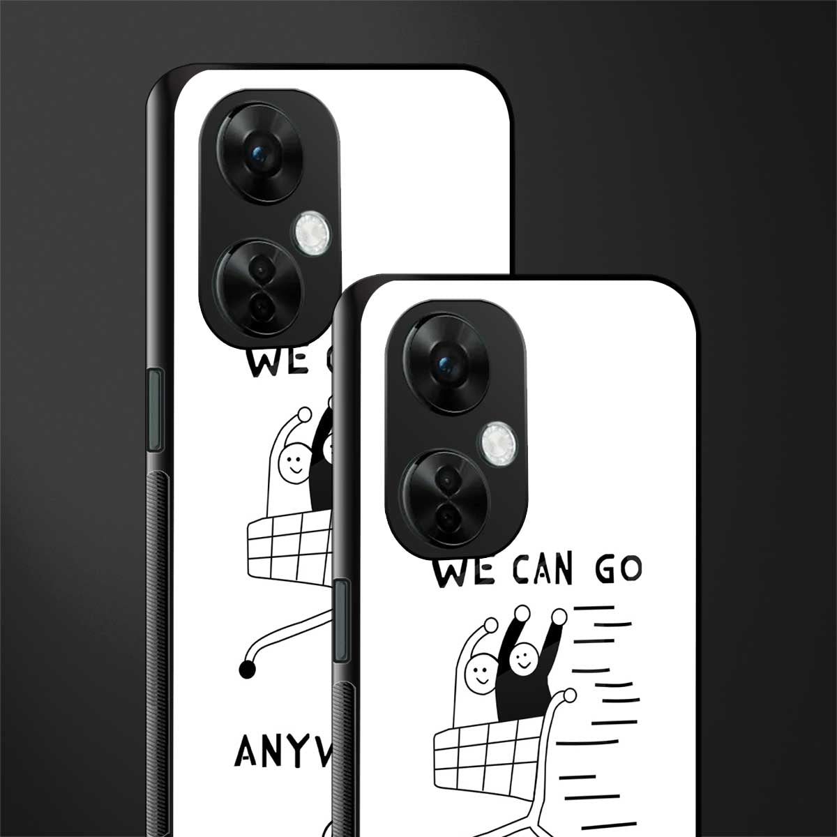we can go anywhere back phone cover | glass case for oneplus nord ce 3 lite