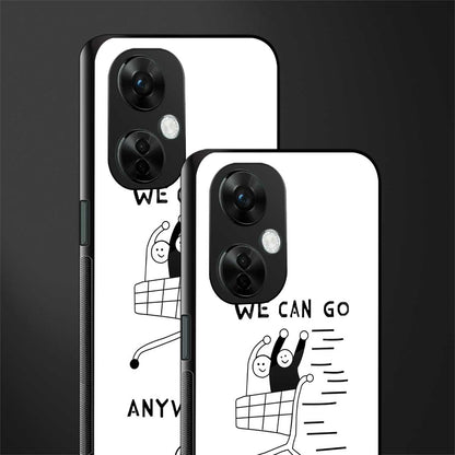 we can go anywhere back phone cover | glass case for oneplus nord ce 3 lite