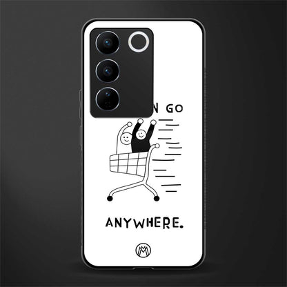 we can go anywhere back phone cover | glass case for vivo v27 pro 5g