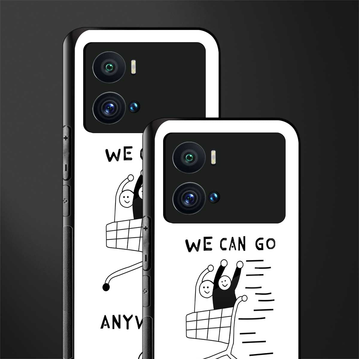 we can go anywhere back phone cover | glass case for iQOO 9 Pro