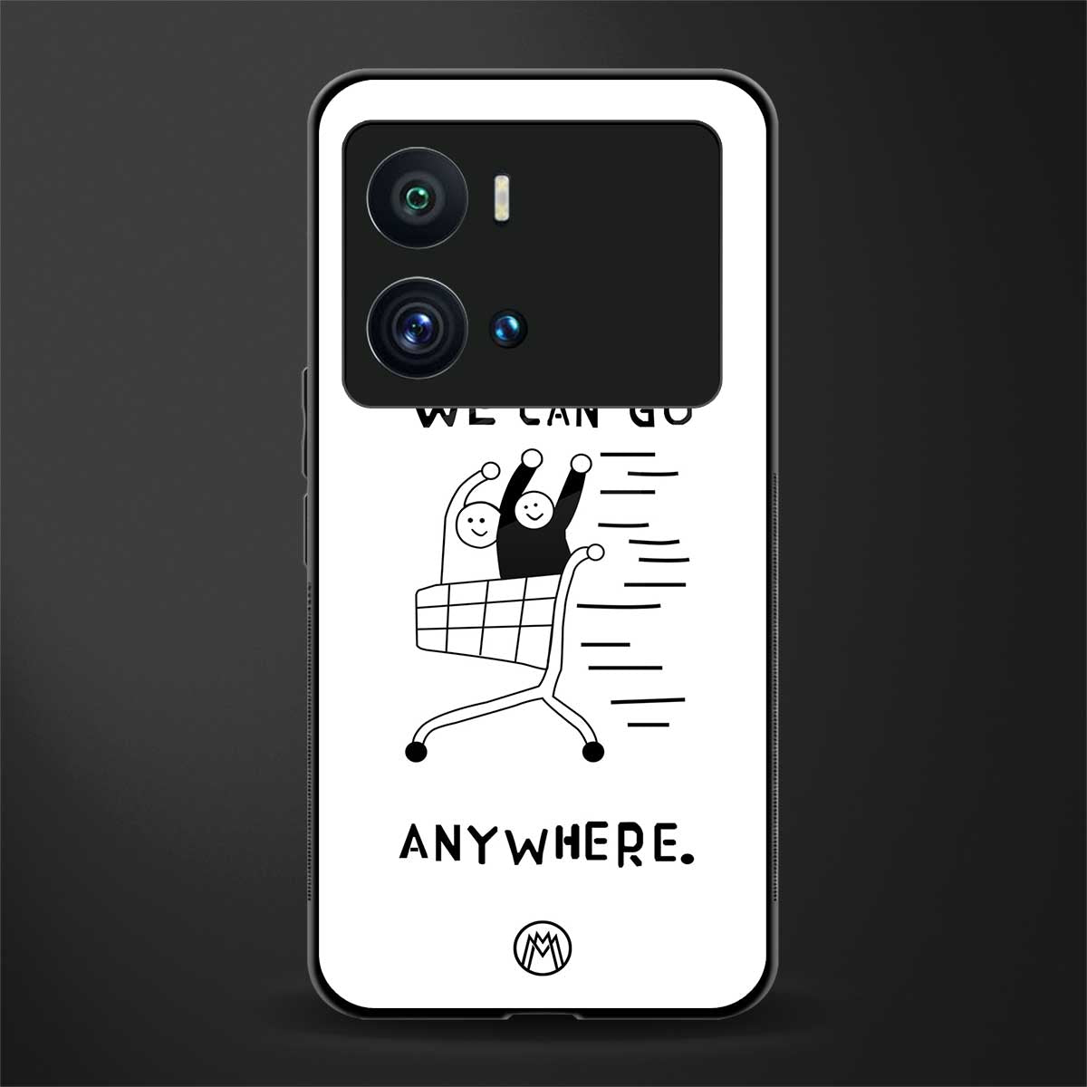 we can go anywhere back phone cover | glass case for iQOO 9 Pro
