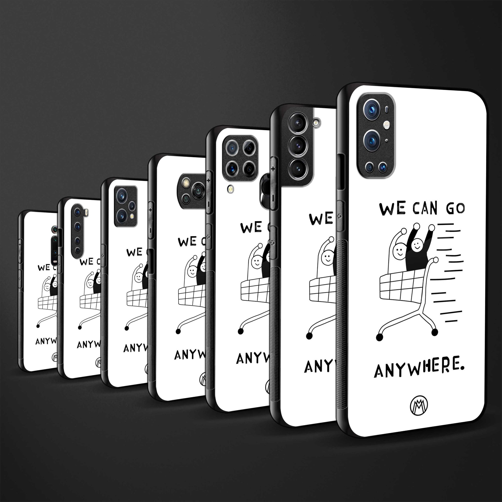 we can go anywhere back phone cover | glass case for vivo v25-5g