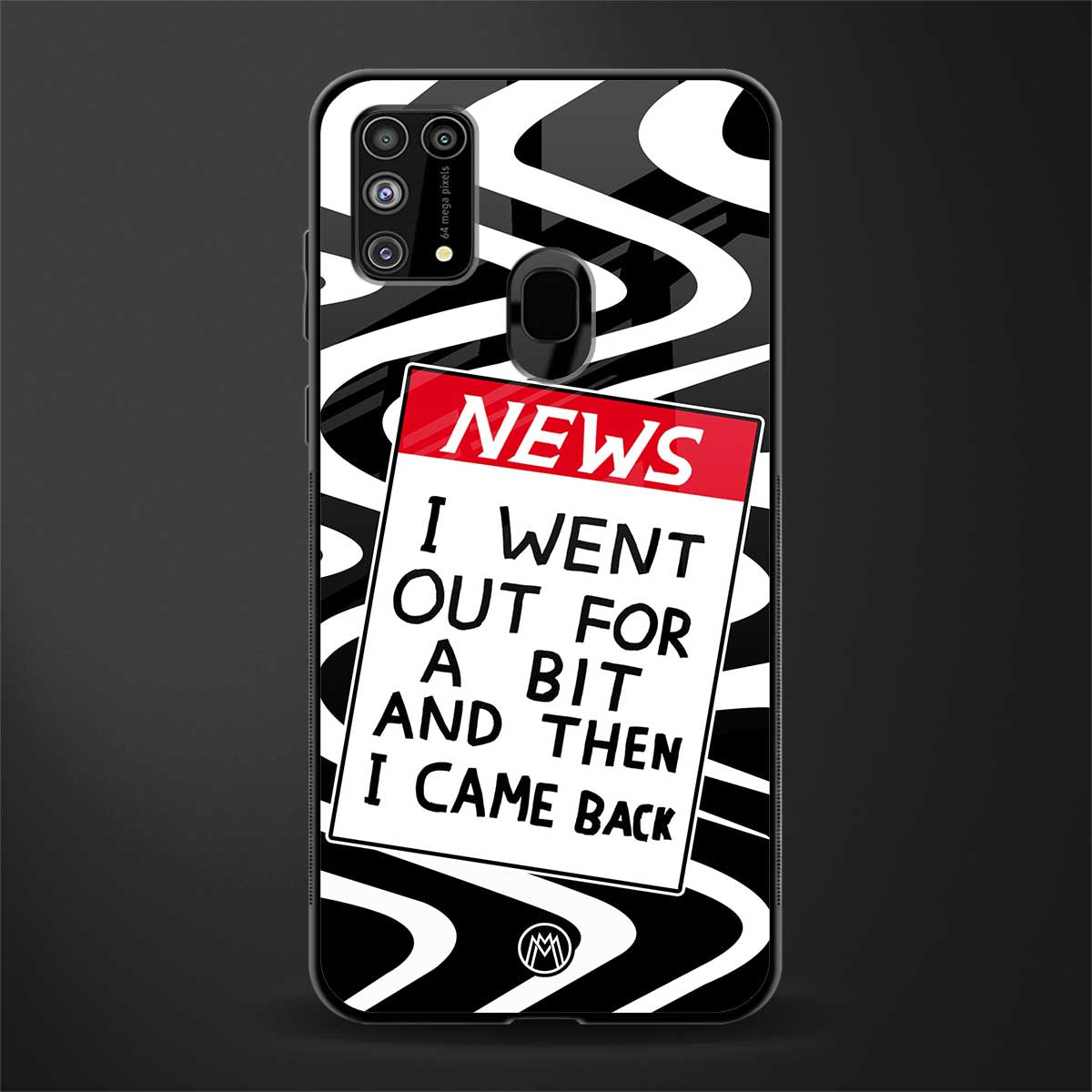 went out for a bit glass case for samsung galaxy f41 image