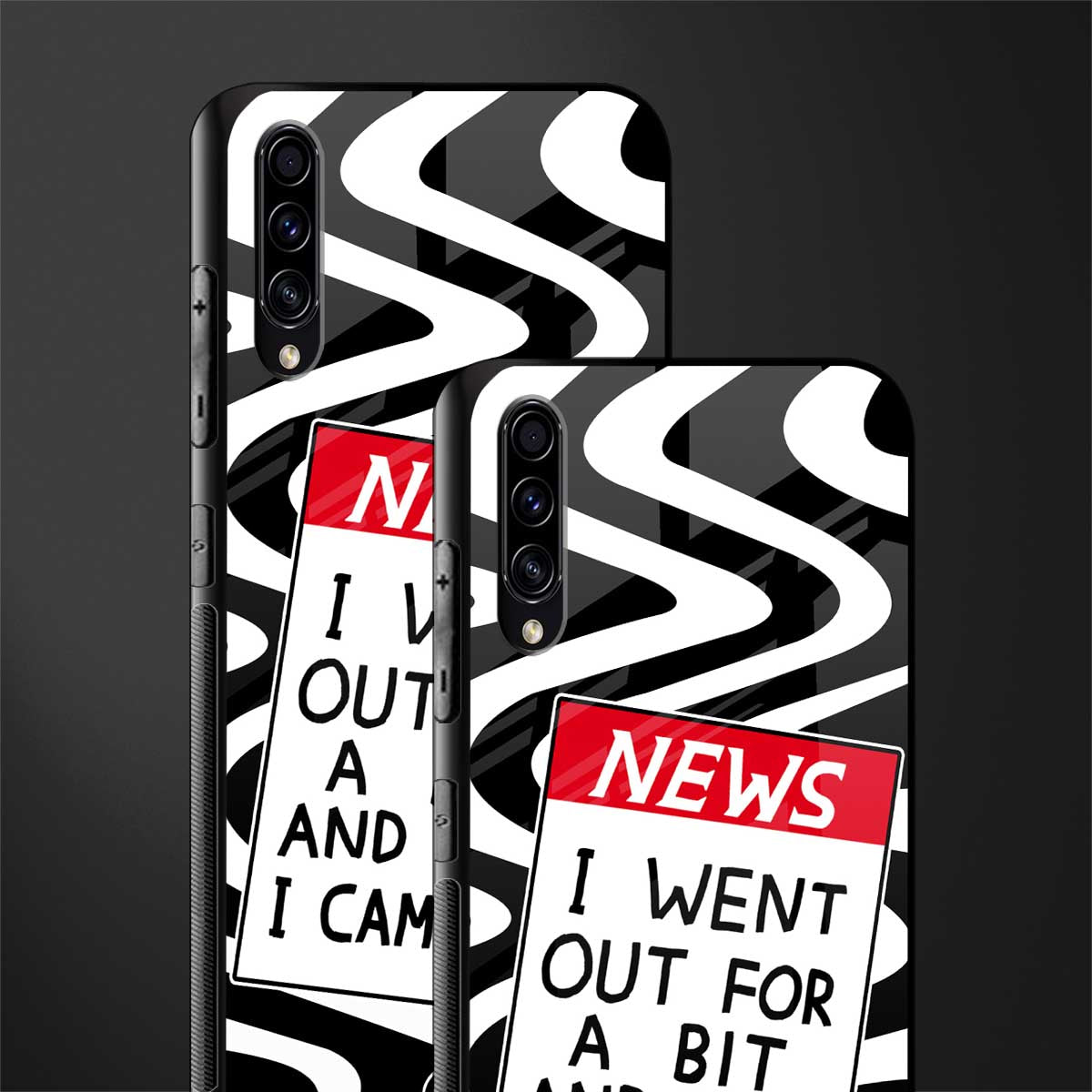 went out for a bit glass case for samsung galaxy a50 image-2