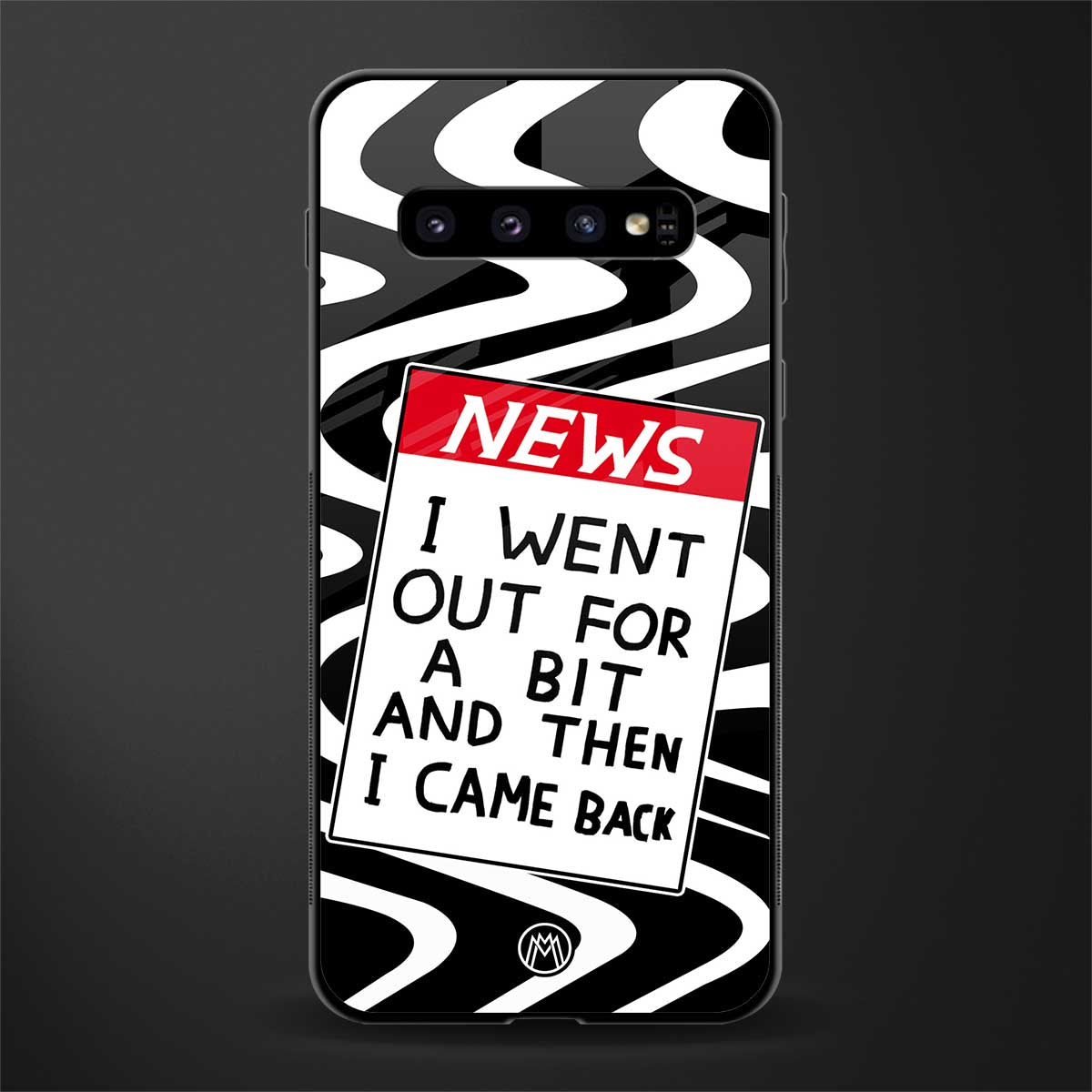 went out for a bit glass case for samsung galaxy s10 plus image