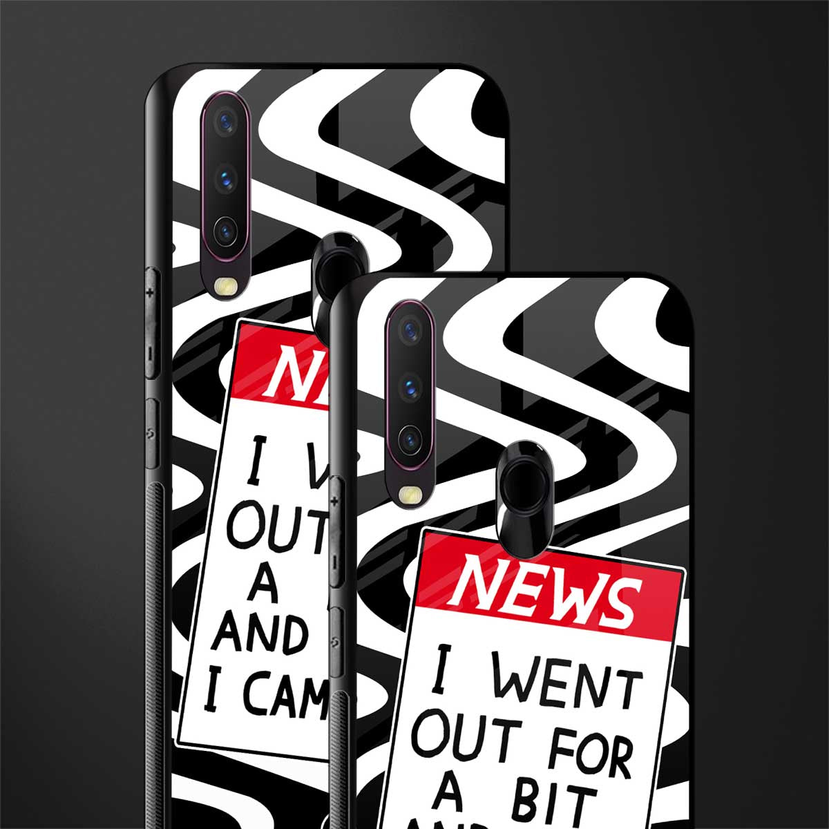 went out for a bit glass case for vivo y17 image-2