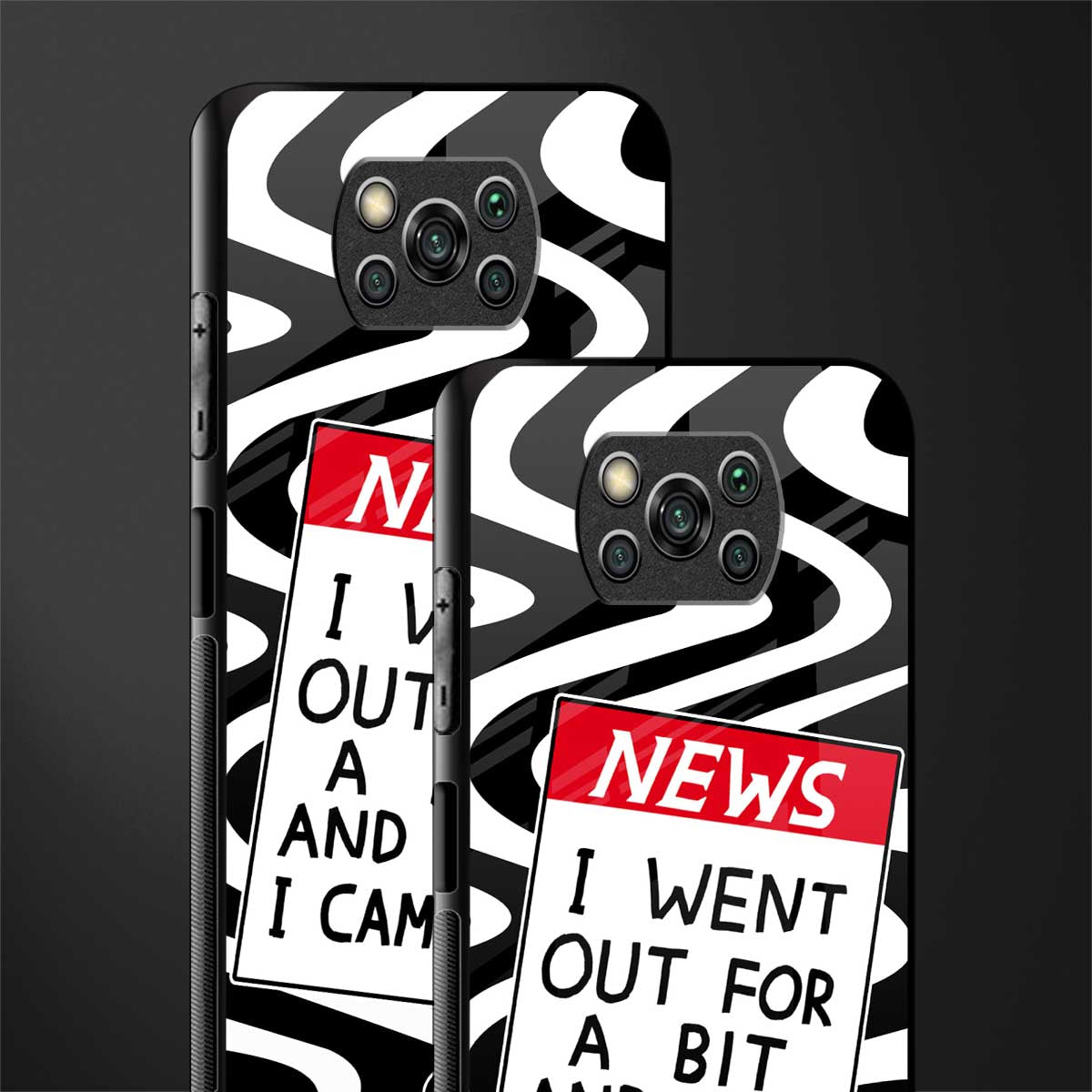 went out for a bit glass case for poco x3 pro image-2