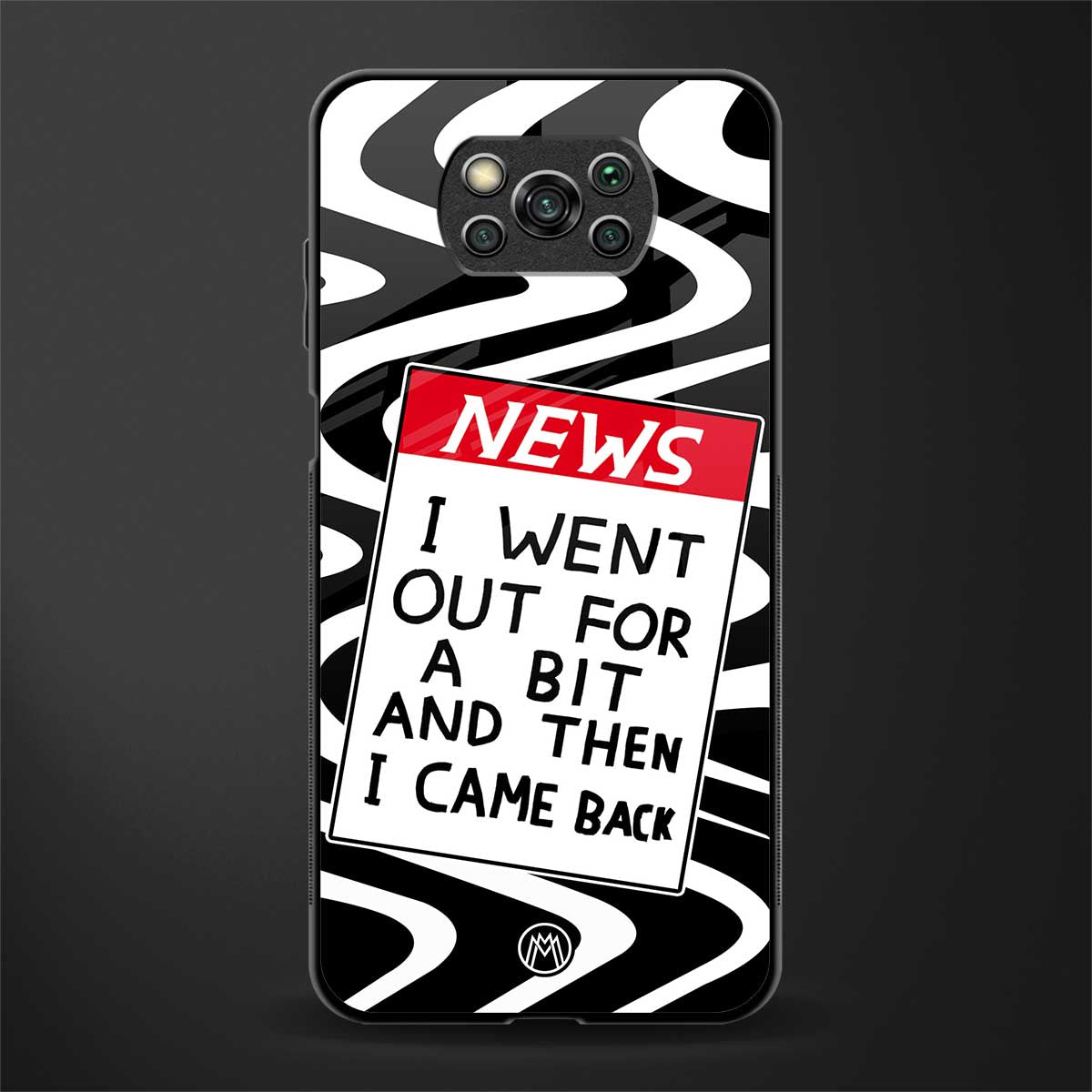 went out for a bit glass case for poco x3 pro image